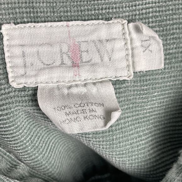 VTG J Crew Oarsman Corduroy Shirt Mens XL Green Hong Kong Distressed Destroyed - Picture 5 of 16